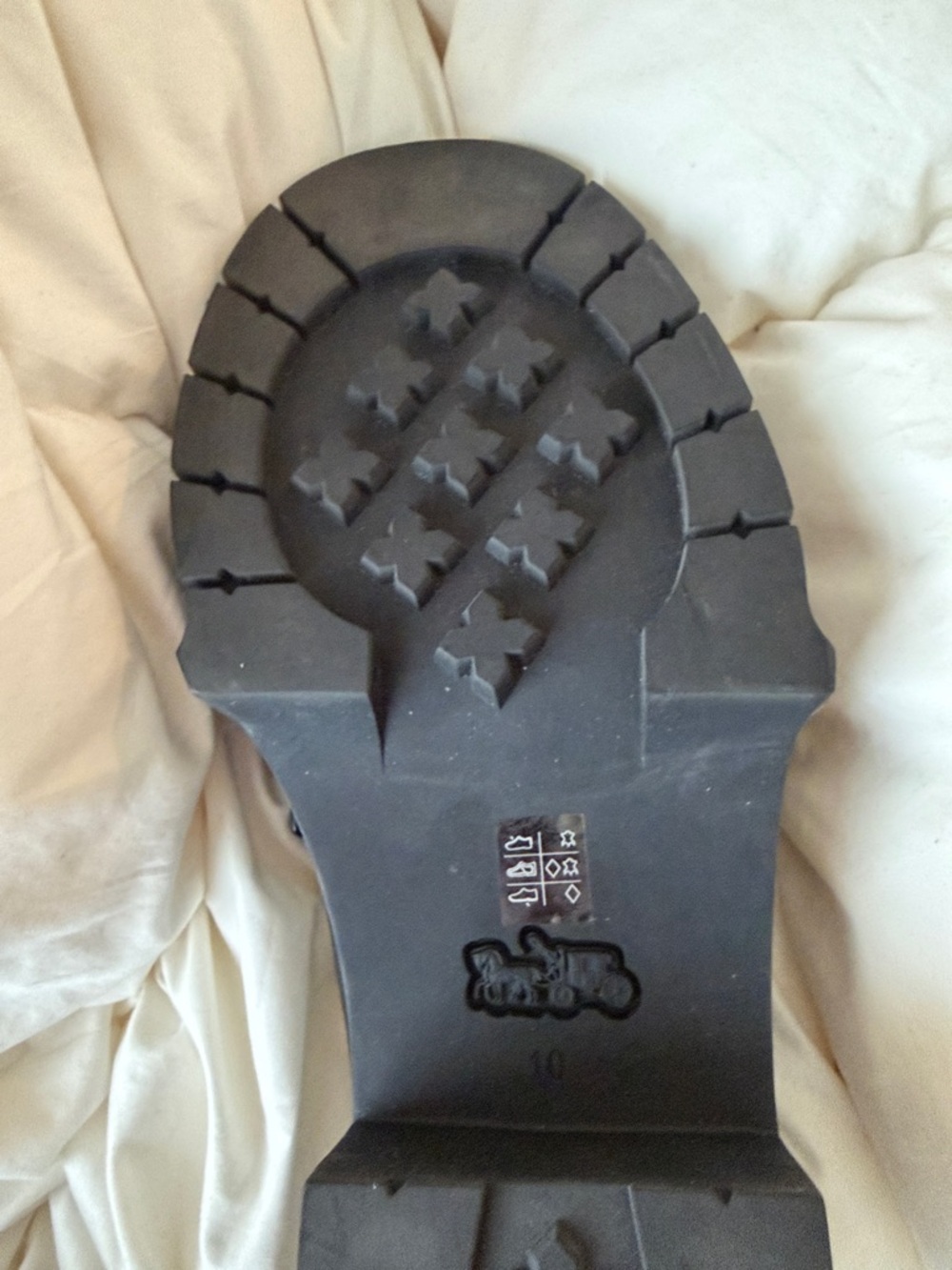 Coach Black Leah Leather Chunky Logo Platform - Picture 3 of 7